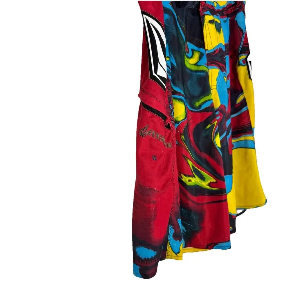 Volcom Annihilator Paintwash Board Shorts Size 36 Swim Trunks Y2K Abstract